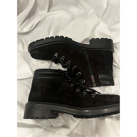 Aquatalia Women's Black Liviana Weatherproof Suede Hiking Bootie Size 9 NWOT - Picture 4 of 8
